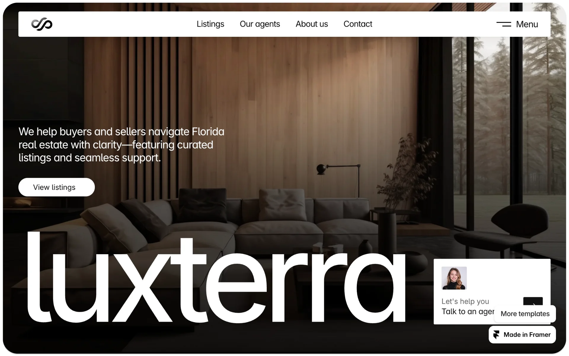 Luxterra Real Estate Framer Template