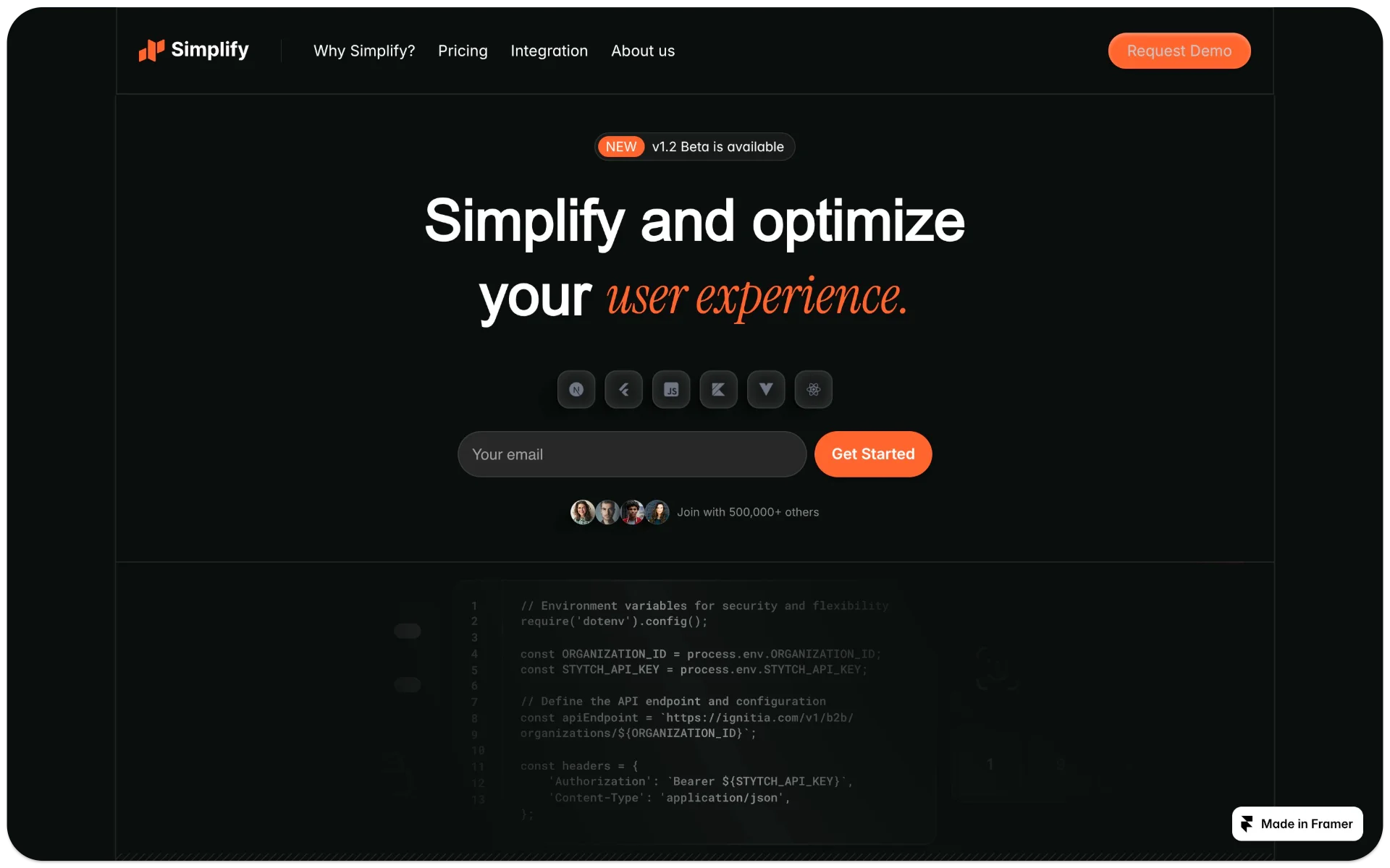 Simpli Management and SaaS Framer Template