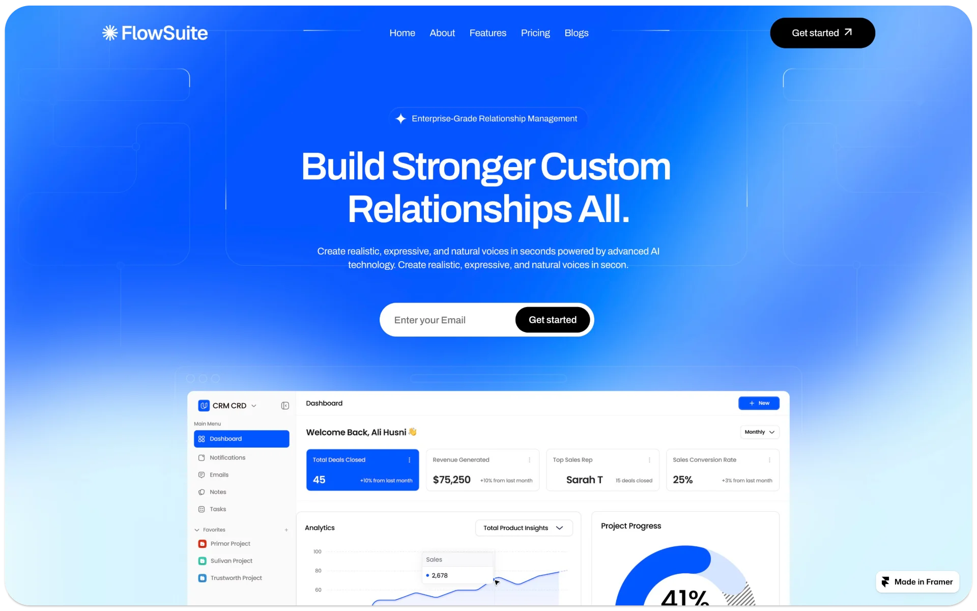 Flowsuite Professional CRM Framer Template