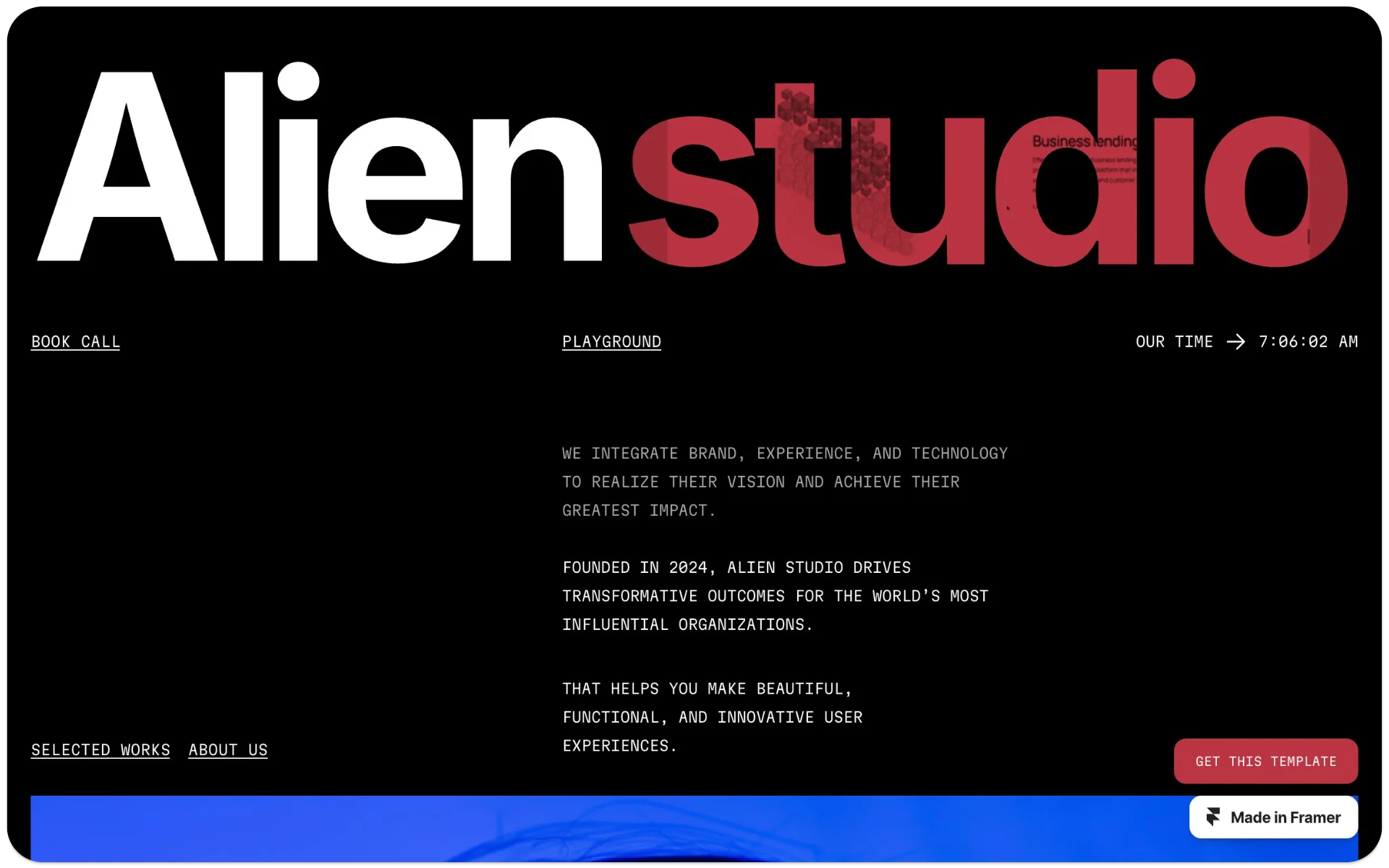 Alien Studio Framer Template