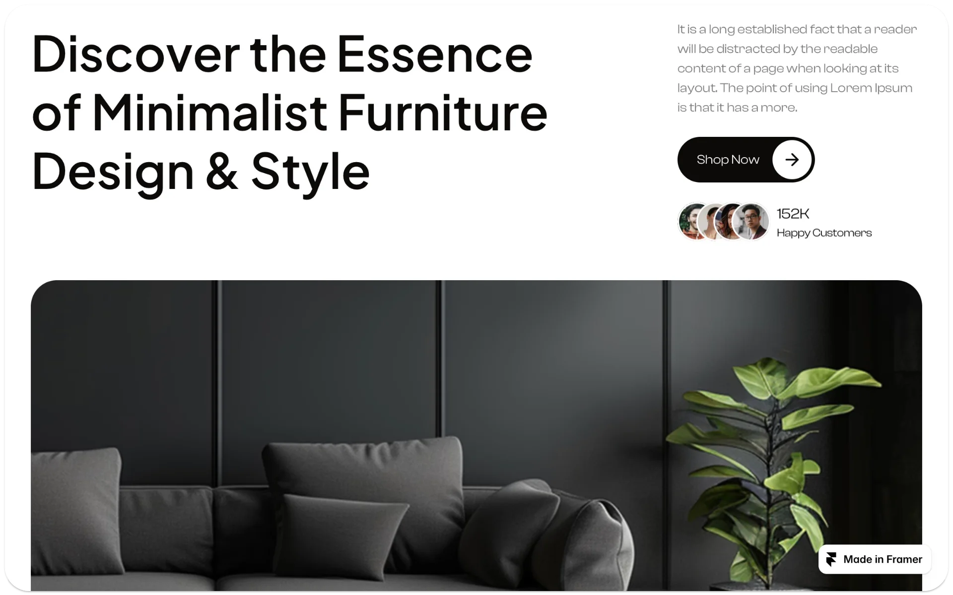 Melta Furniture Ecommerce Website Framer Template