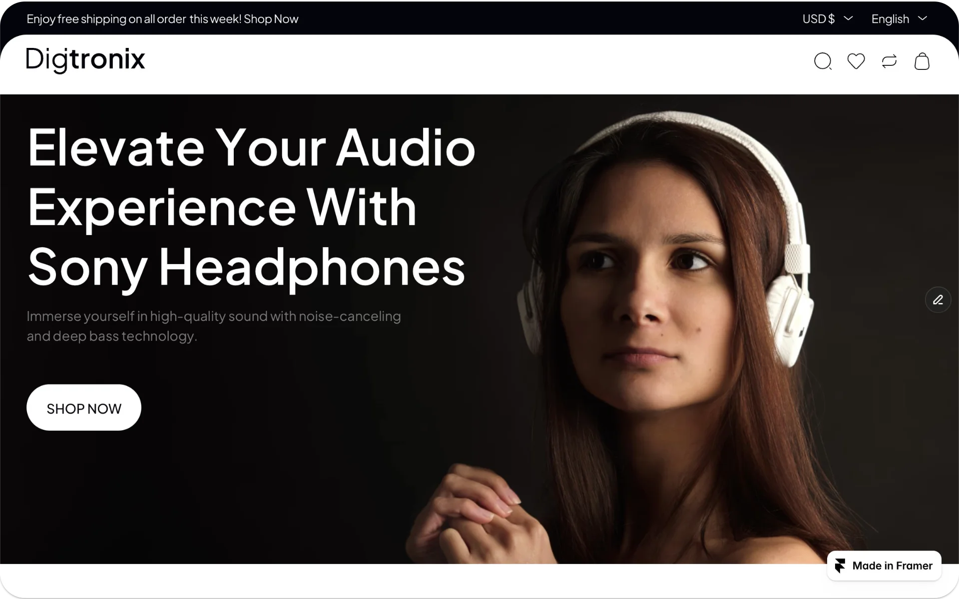 Digitronix Electronic Ecommerce Website Framer