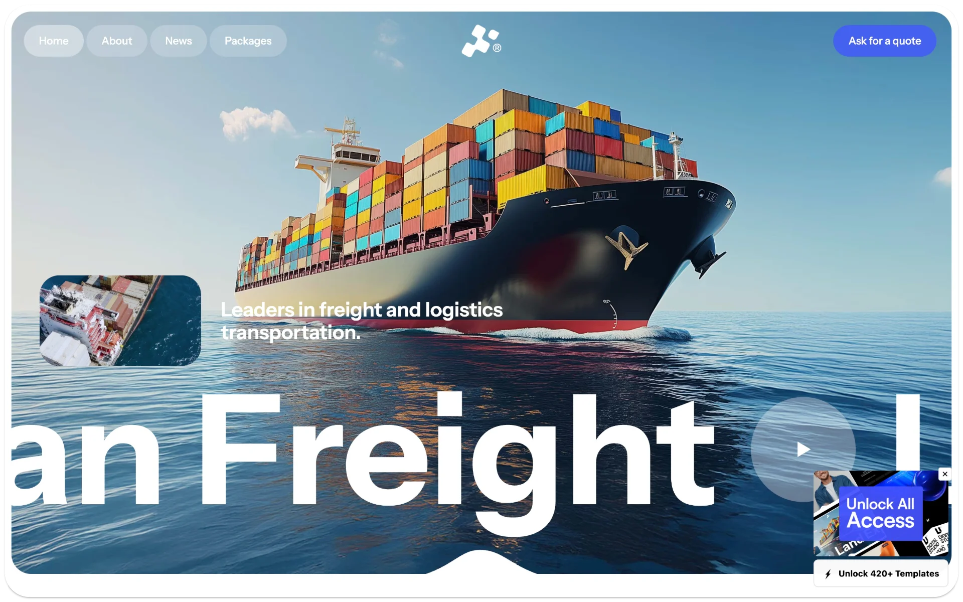 Frieght Logistics Framer Template