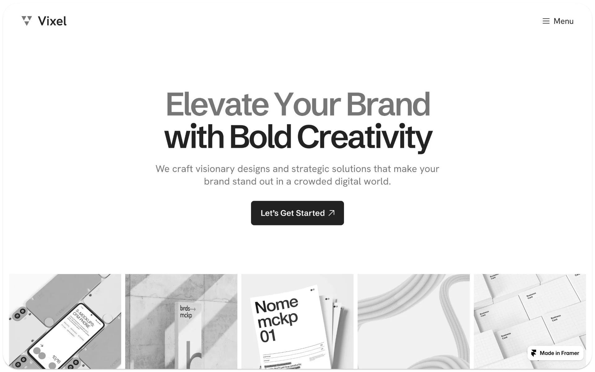 Vixel Creative Agency Framer Template