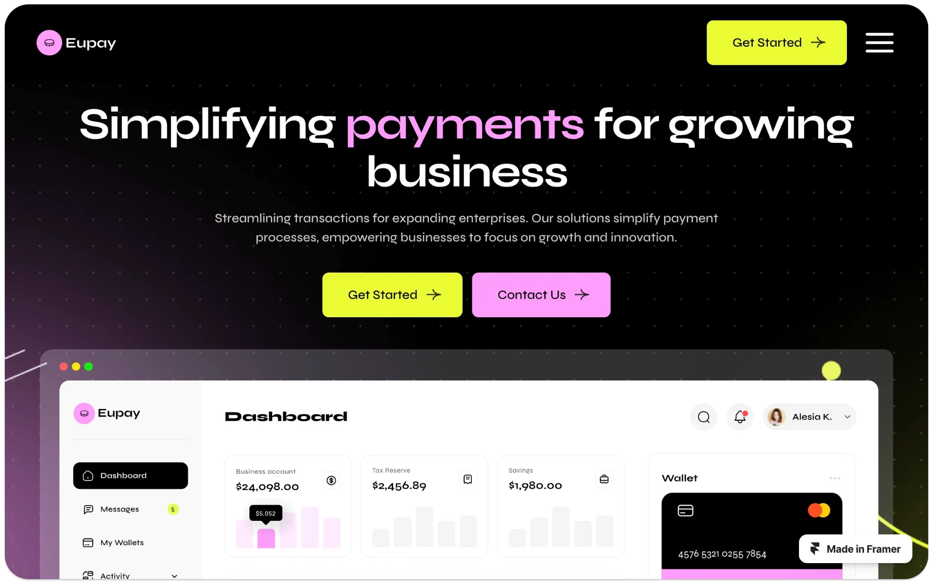 Eupay SaaS Website Templates