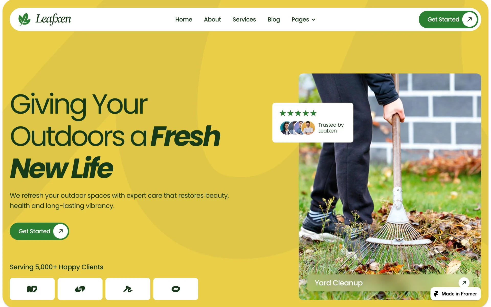 Leafxen Landscaping & Gardening Template