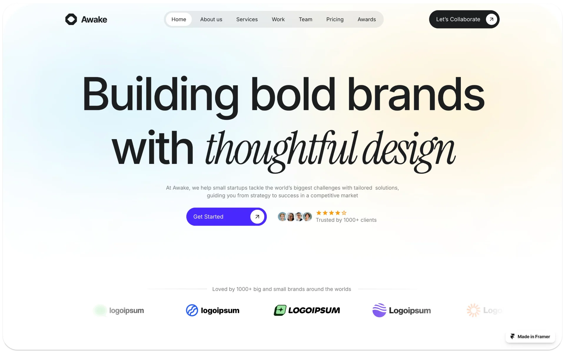 Awake Agency Framer Template