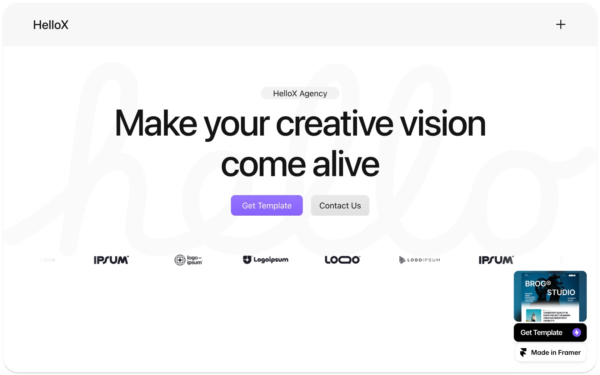 HelloXDesign Agency Template
