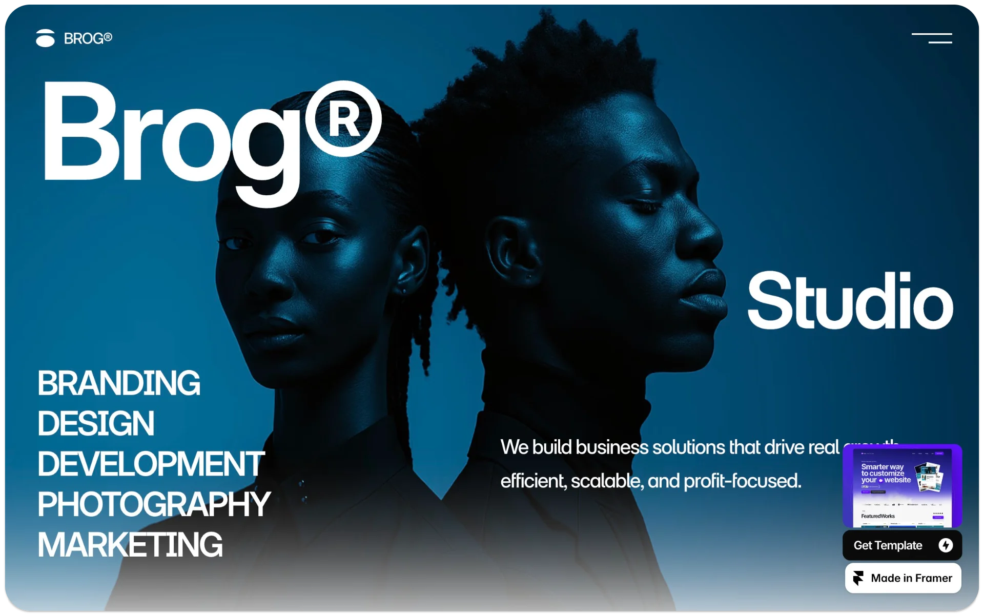 Brog Portfolio & Agency Framer Template