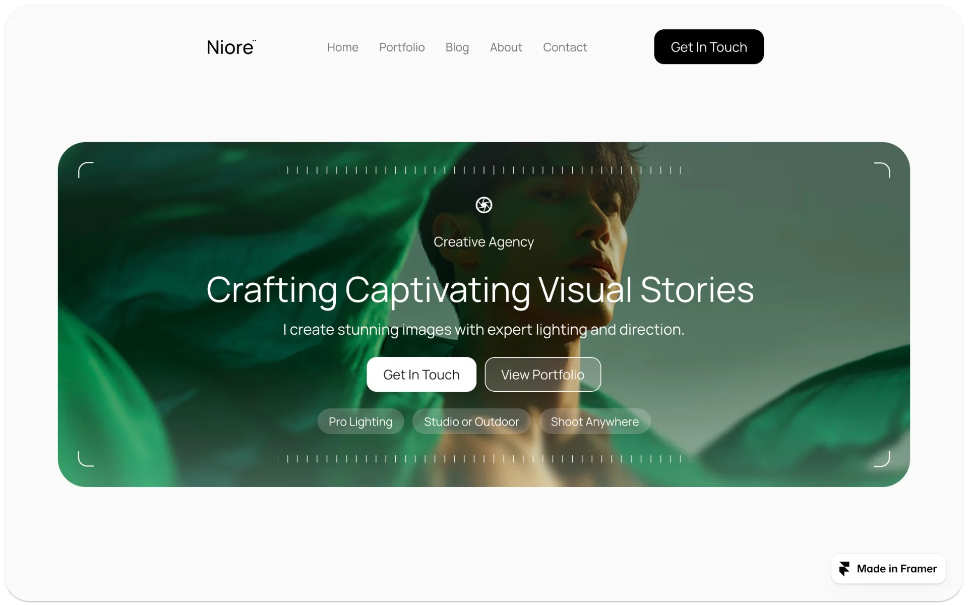Niore Photography Framer Template