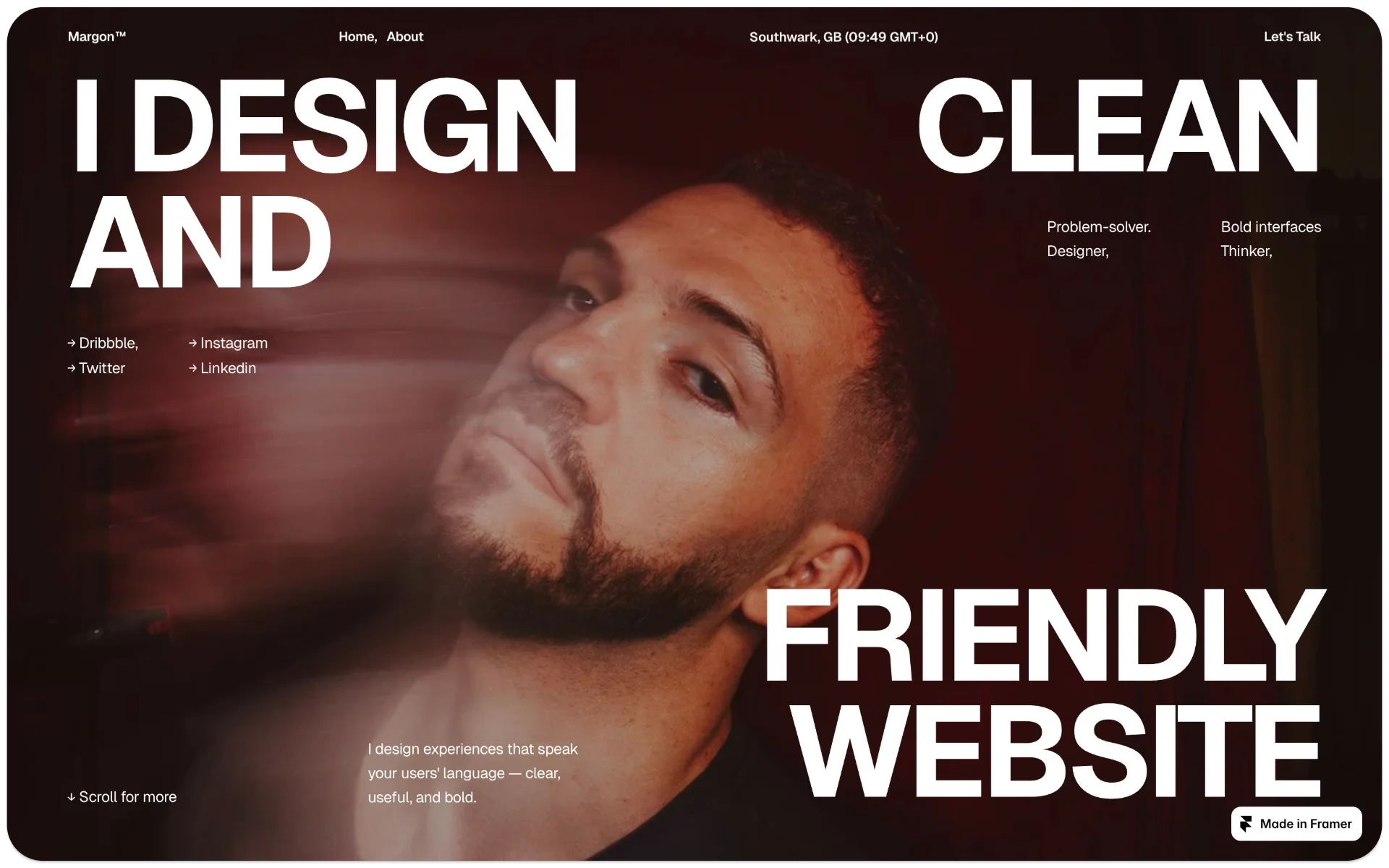 Margon Portfolio Website Template