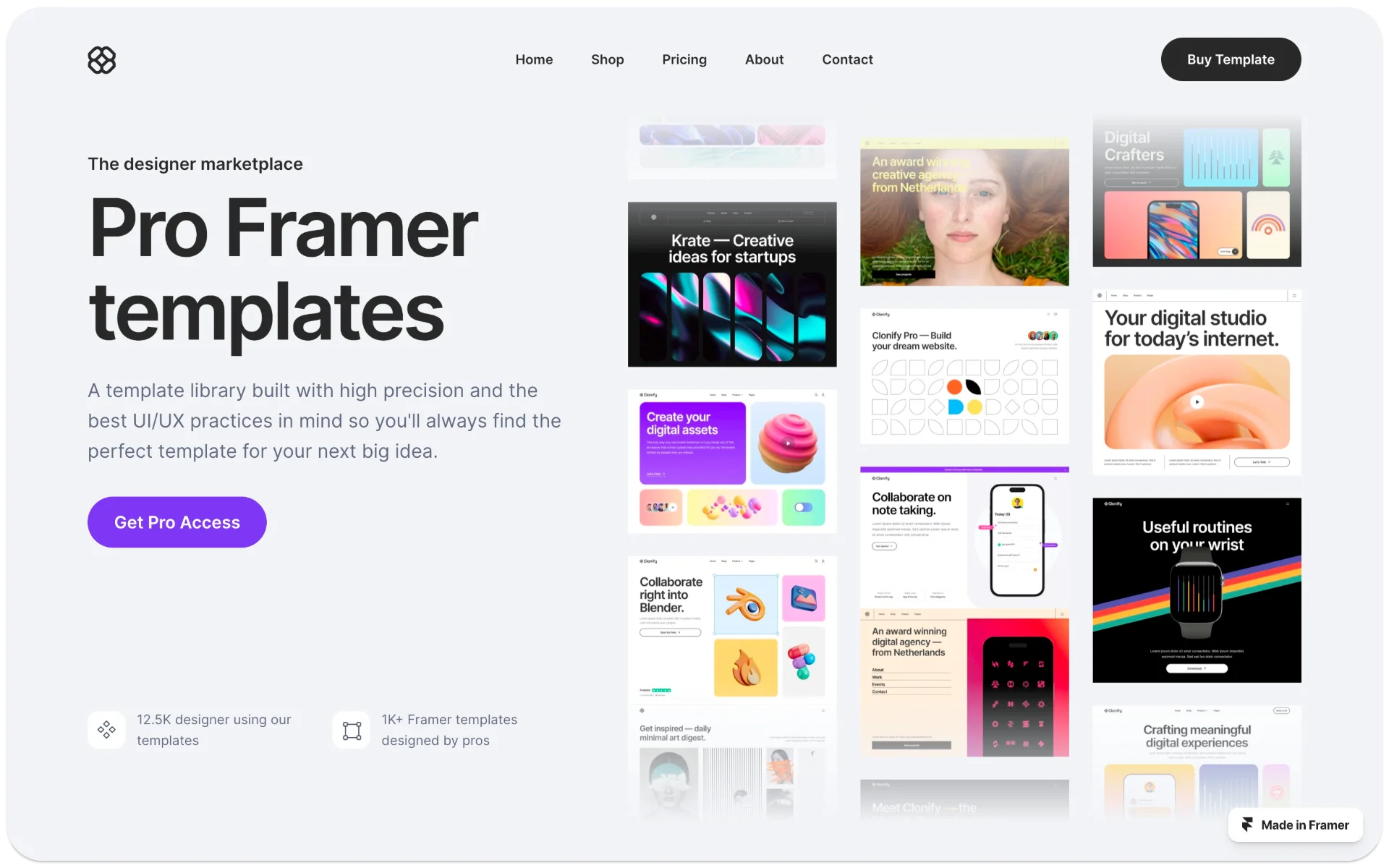 Kliq Marketplace Framer Template