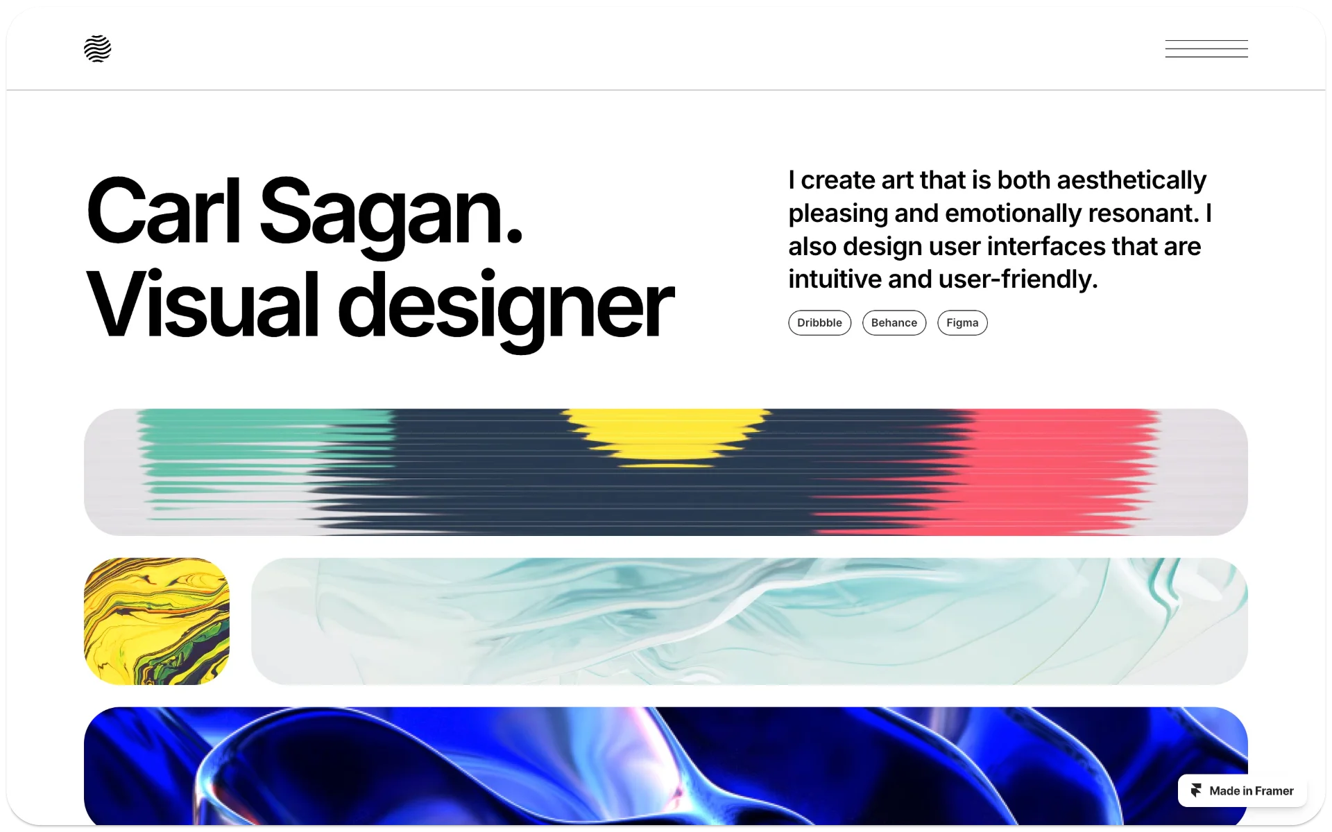 Blnk Portfolio Framer Template